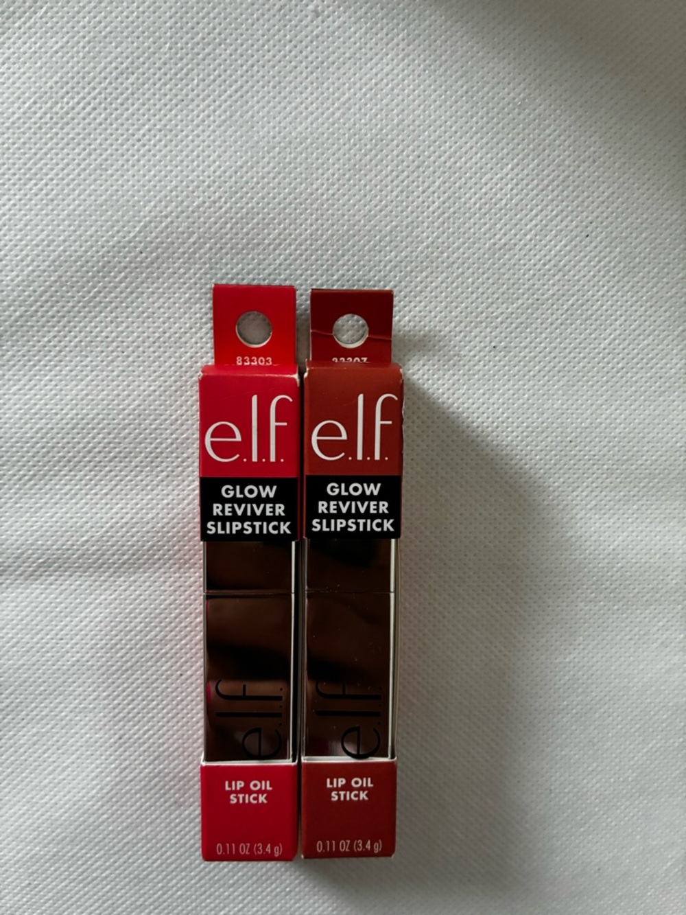 ELF Glow Reviver Slipstick Lip Oil Stick Duo in Rose Latte & Pink-Me Energy